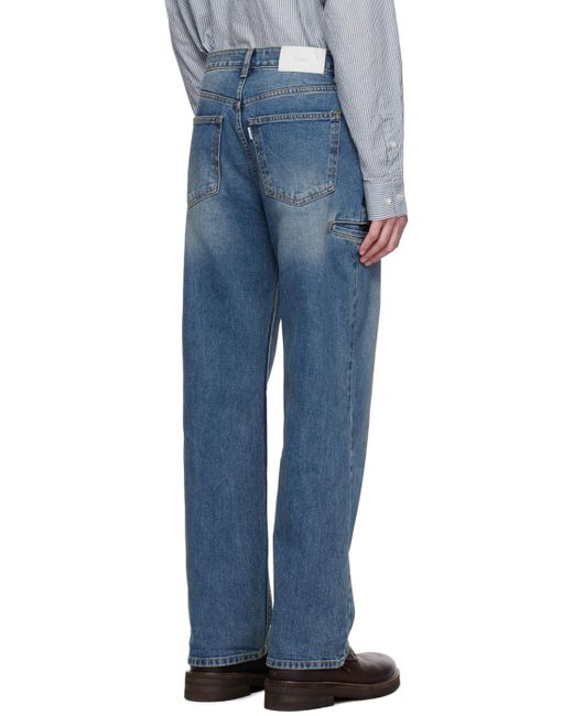 DUNST Blue Pleated Jeans for men