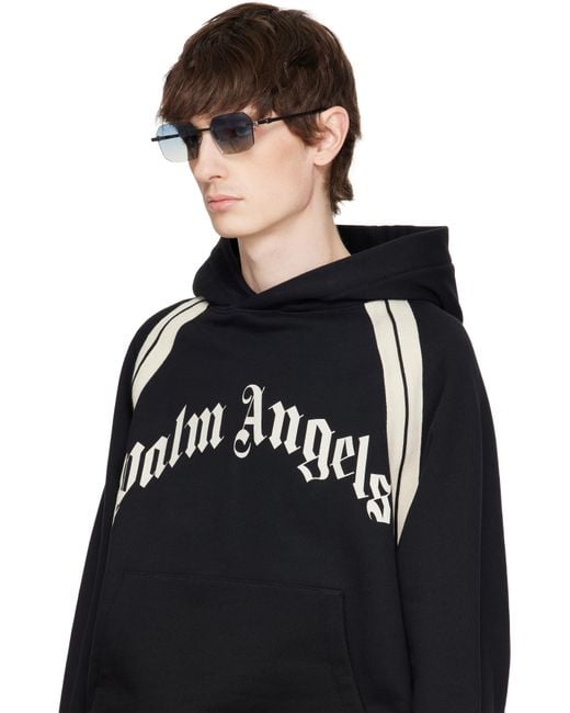 メンズ Palm Angels ガンメタル Quartz サングラス Black