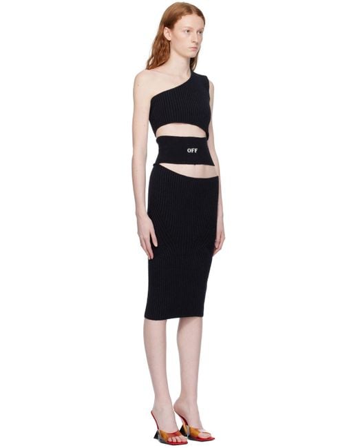 Off-White c/o Virgil Abloh Black Abito 'Micro Bouclè'