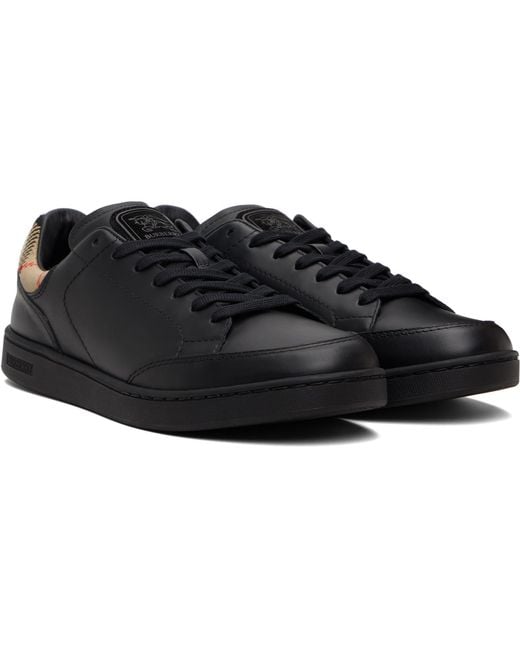 Burberry Black Leather Set Sneakers for men