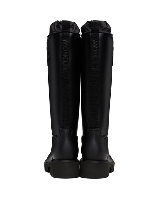 Moncler Black Kickstream High Rain Boots