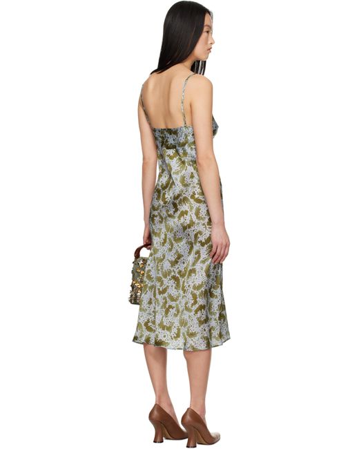 Dries Van Noten Black Silk Slip Midi Dress