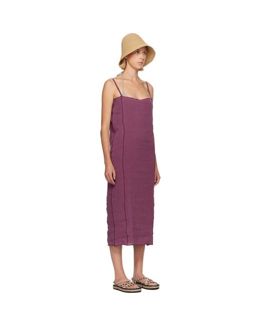 Baserange Purple Shok Slip Midi Dress