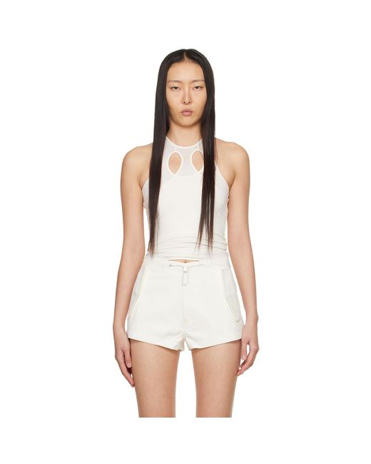 Dion Lee Black Off-white Mobius Loop Tank Top