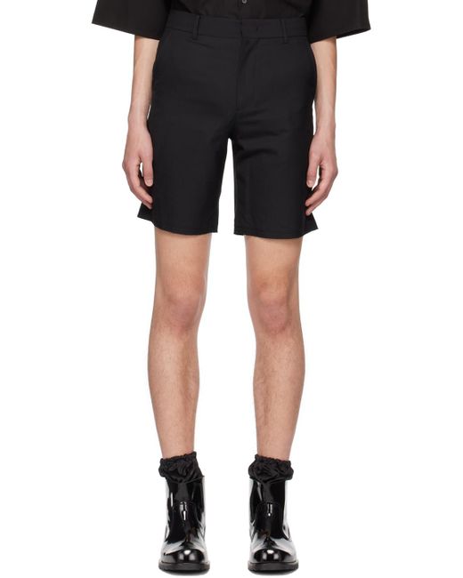 we11done Black Basic Shorts for men