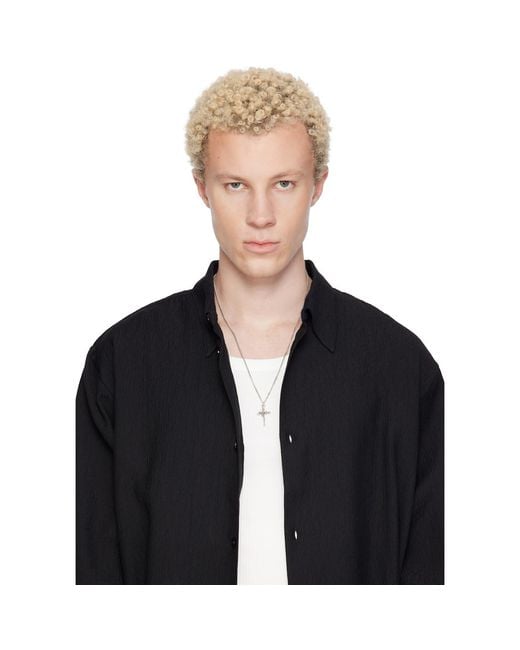 Emanuele Bicocchi Metallic Pendant Necklace for men