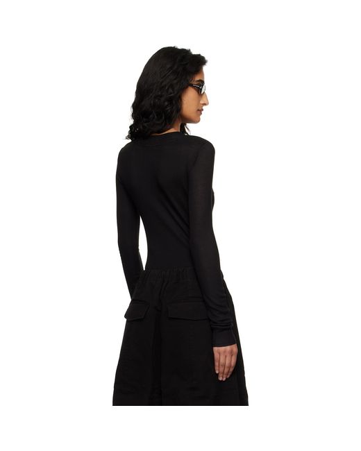 Entire studios Black Circle Neck Bodysuit