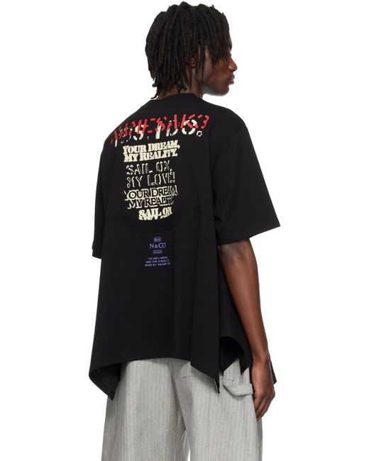 メンズ NAMESAKE ブラック Collins Rowing Tシャツ Black