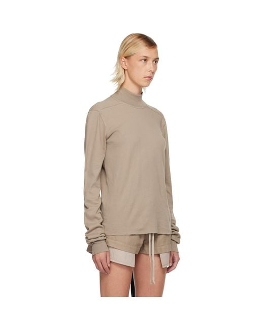 Rick Owens Natural Taupe Concordians Headon Dbl Sweater