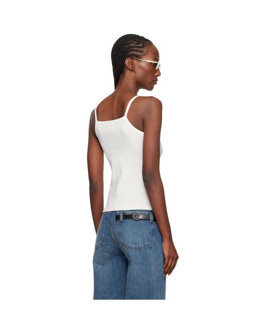 Courreges Black Off- Contrast Tank Top