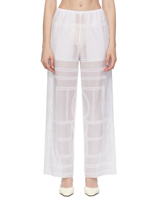 Totême  Multicolor Monogram Crochet Pj Lounge Pants