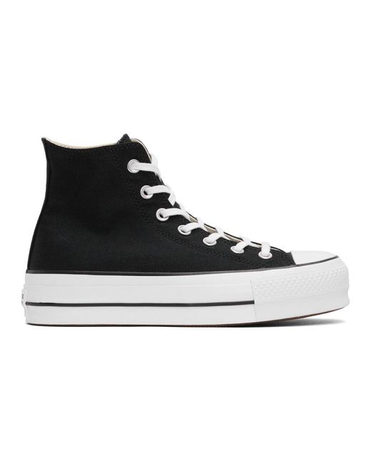 Converse Canvas Black Chuck Taylor All Star Lift Platform High Sneakers ...