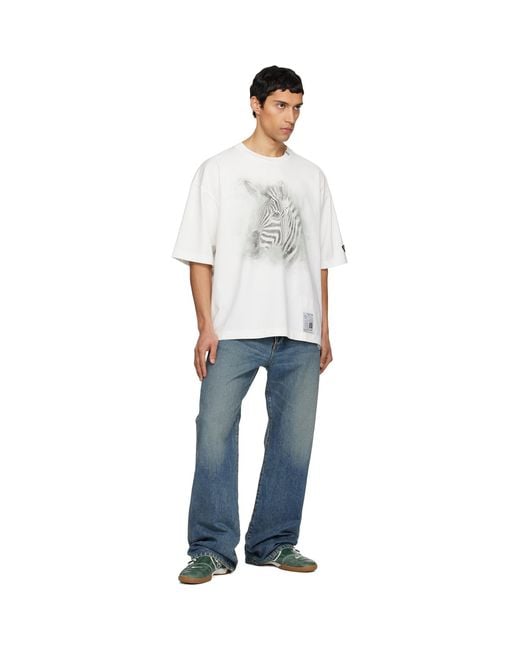 Maison Mihara Yasuhiro Blue Flared Jeans for men