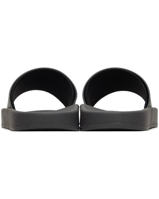 HUGO Black Gray Nil Slid Slides for men