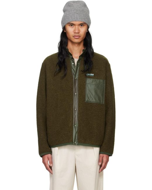 A.P.C. Green Insulated Wool-Blend Fleece Jacket for men