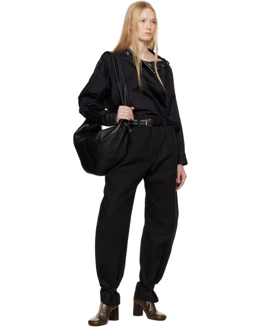 Lemaire ブラック テーパードパンツ Black