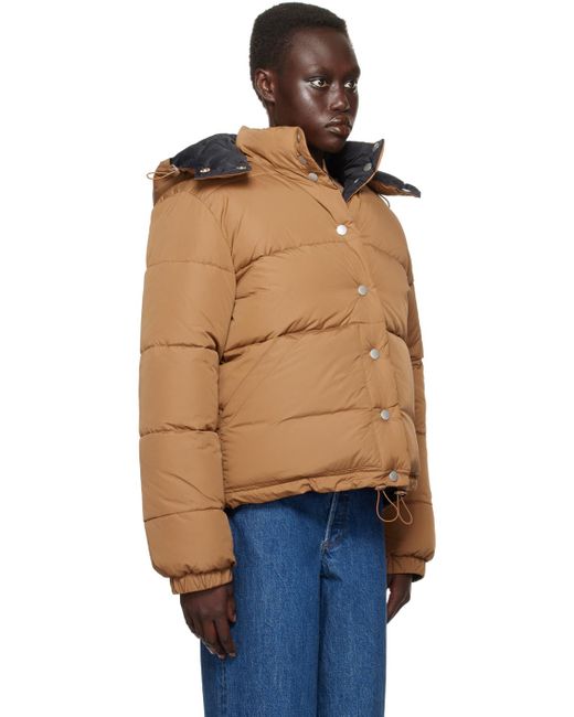 A.P.C. Reversible Hooded Puffer Jacket in Blue Lyst