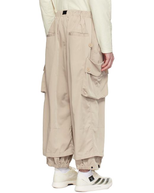 Pantalon cargo à revers étagés Y-3 pour homme en coloris Natural