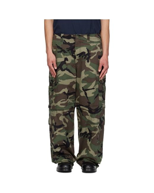 Vetements Green Cargo Pants for men