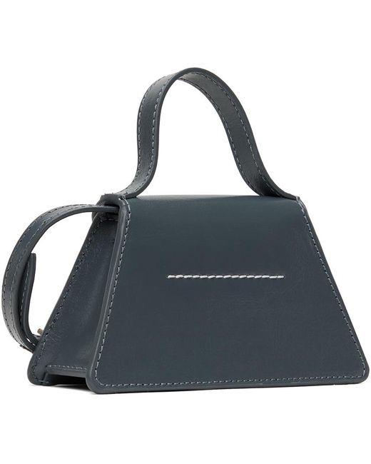 Mini sac à bandoulière bleu à logo numérique MM6 by Maison Martin Margiela en coloris Black