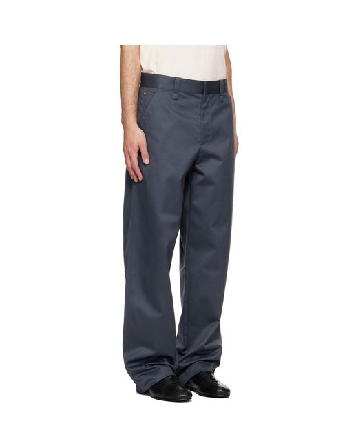 Helmut Lang Blue Chino Trousers for men