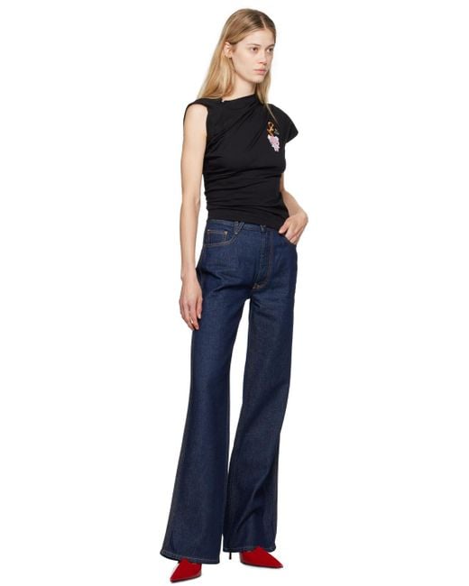 【国内即発】Vivienne Westwood W Ray DENIM JEANS W Ray 5 Pocket mid-rise flared jeans in blue - Vivienne