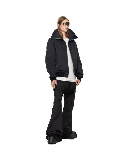 Rick Owens Black Tower Megastrapped Bolan Bootcut Trousers for men