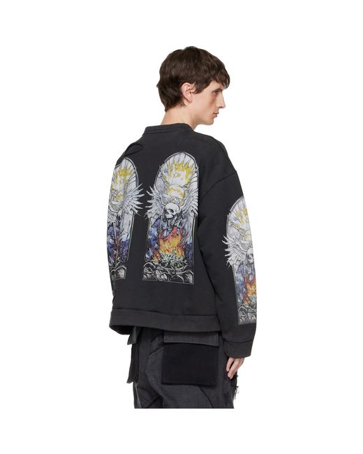Who Decides War Black Skull Pullover Sweatshirt for men