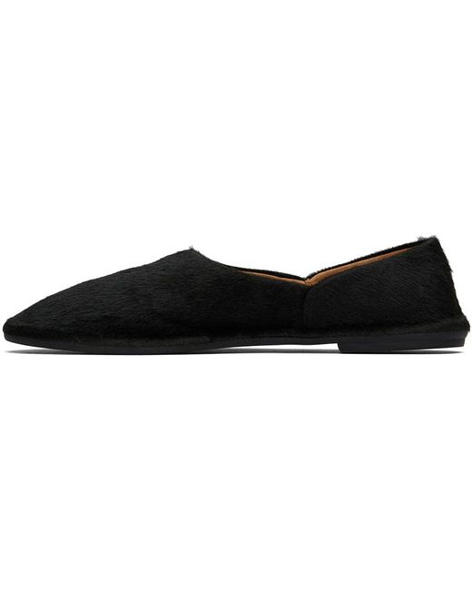 The Row Black Canal Slip On Loafers