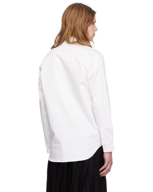 Chemise blanche à boucles rembourrées Ashley Williams pour homme en coloris White