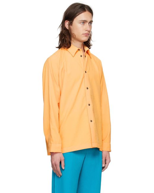 Homme Plissé Issey Miyake Orange Verso Shirt for men