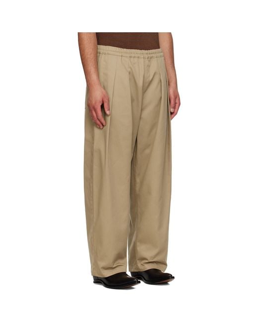 Maison Margiela Natural Dropped-Rise Trousers for men