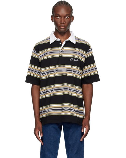 Carhartt Black Gaines Rugby Polo for men