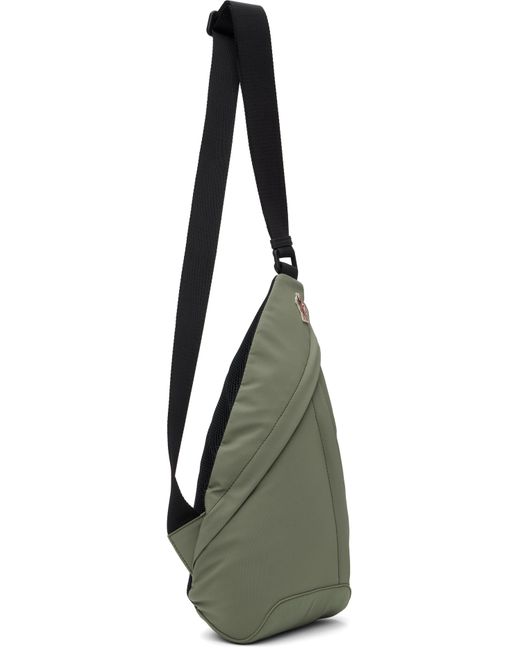 メンズ Moncler カーキ ウォーターリペレント クロスボディ バックパック Black