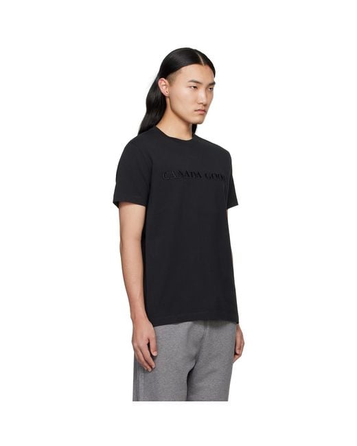 Canada Goose Black Emersen Crewneck T-Shirt for men