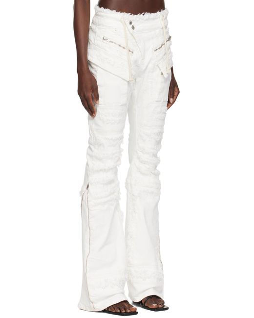 OTTOLINGER White Frayed Jeans