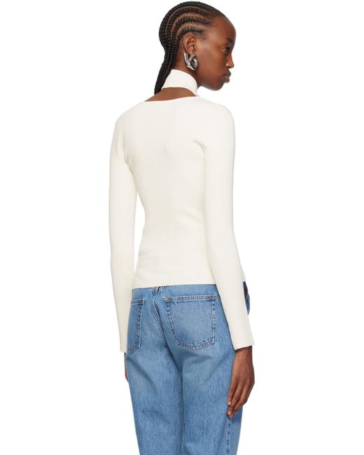Coperni Blue Off-white Cutout Sweater
