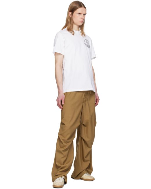 メンズ Moncler ホワイト Archivio Creativo Tシャツ White