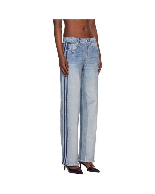 Rag & Bone Blue Miramar Wide-Leg Track Pants