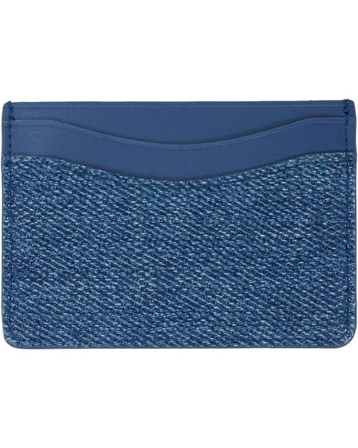 Ganni Blue Bou Denim Card Holder