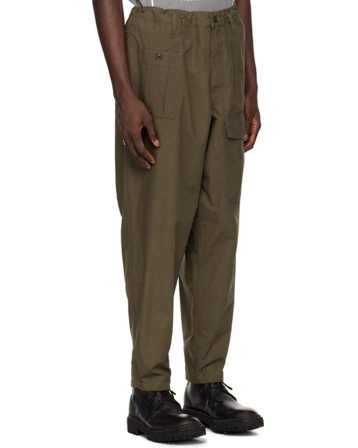 Yohji Yamamoto Green Drawstring Cargo Pants for men