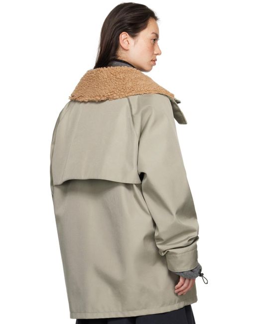 Miu Miu Khaki Cordura Blouson Jacket in Grey | Lyst Canada