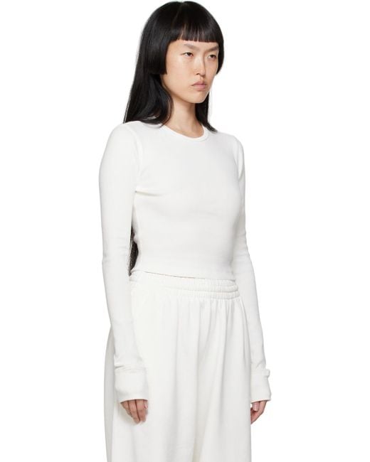 Wardrobe NYC White Off- Hailey Bieber Edition Long Sleeve T-shirt