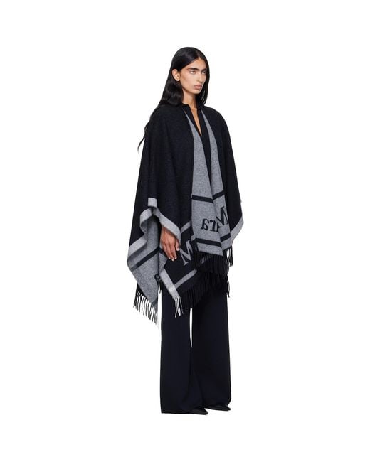 Max Mara Black Hildestole Scarf
