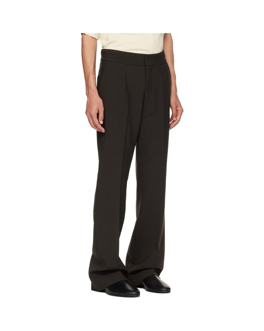 Fear Of God Black Double Weave Wool Tailored Flared Trousers for men