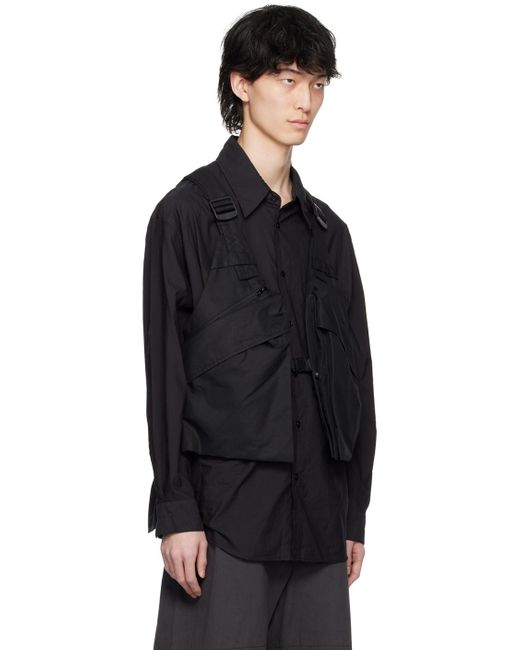Lemaire Black Multi-Pocket Vest for men