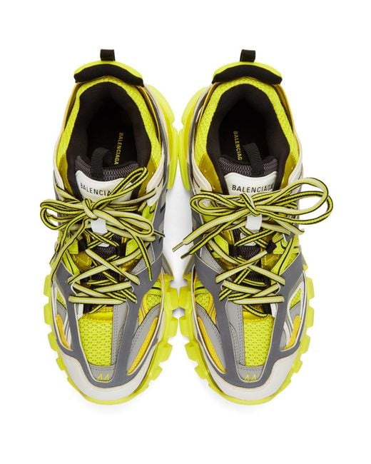 Baskets jaunes et grises Track Runner Balenciaga pour homme en coloris Jaune  | Lyst