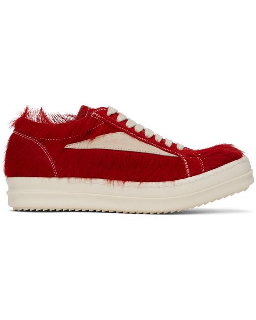 Rick Owens Red Vintage Sneaks Sneakers
