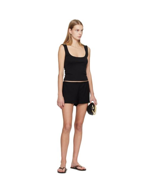 Matteau Black Fluid Mini Shorts