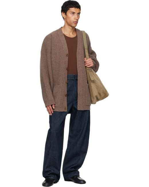 Lemaire Blue Twisted Belted Jeans for men